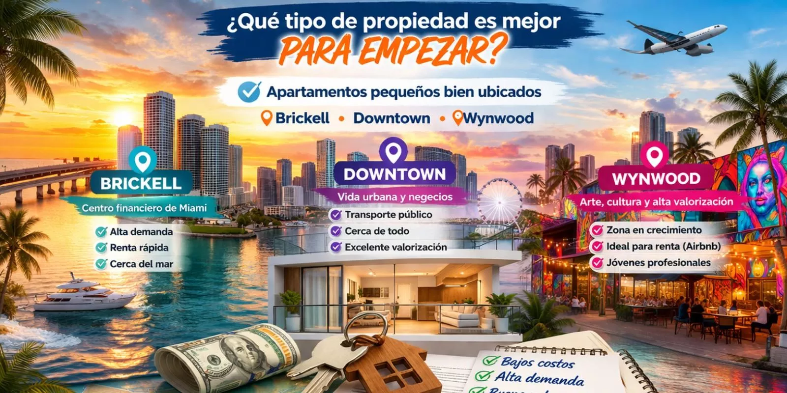 ¿Qué tipo de propiedad es mejor para empezar en invertir en miami?