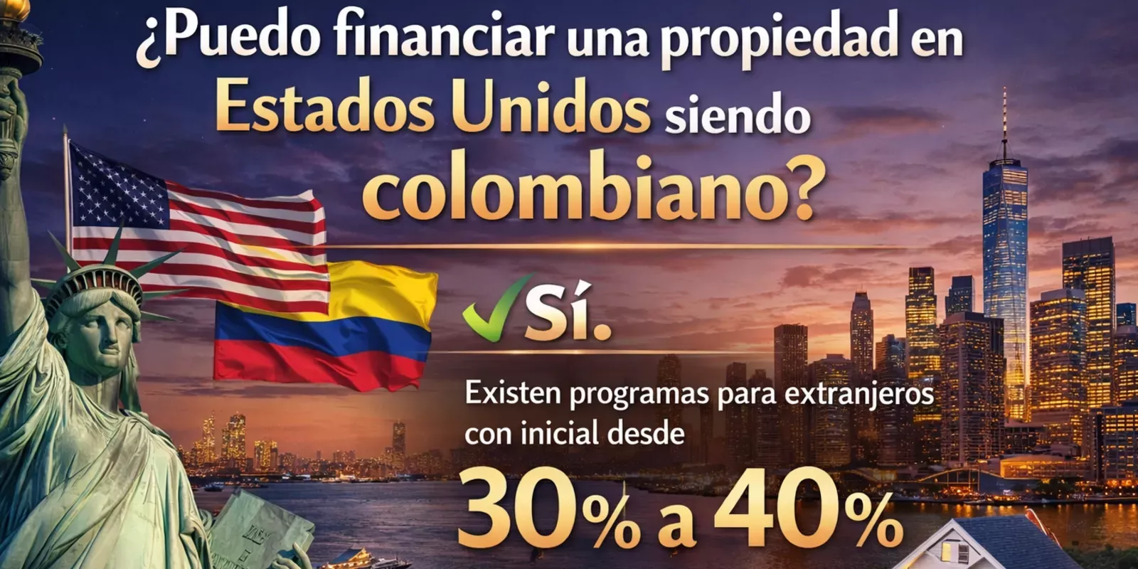 ¿Puedo financiar una propiedad en Estados Unidos siendo colombiano?  