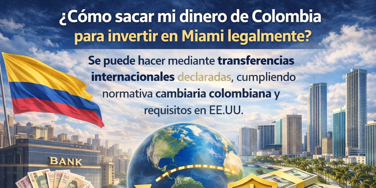 ¿Cómo sacar mi dinero de Colombia para invertir en Miami legalmente?  