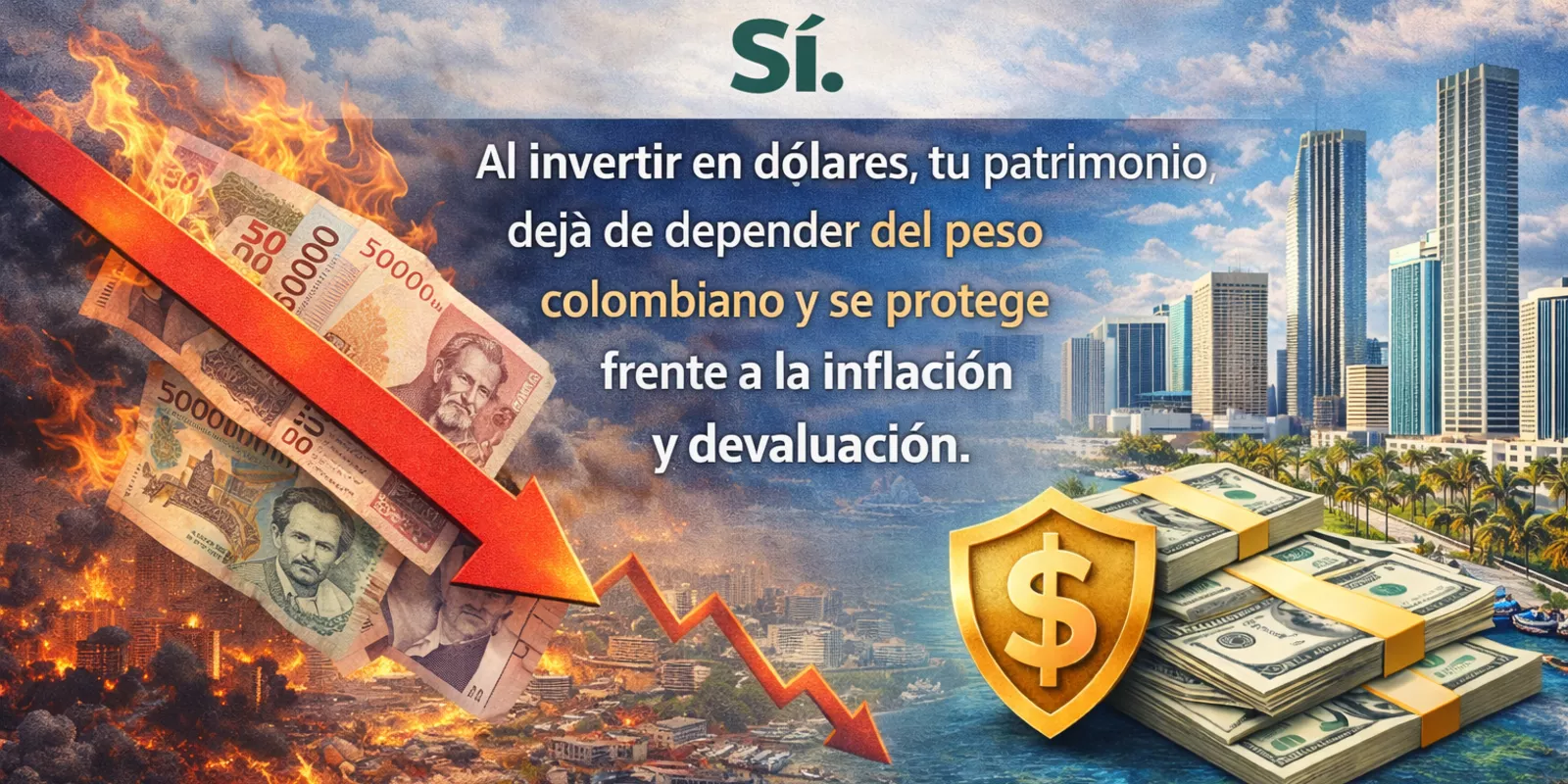 ¿Invertir en Miami protege mi dinero de la devaluación del peso colombiano?  